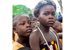 Image Children outside at school in Africa